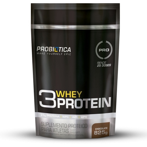 3 Whey Protein Sabor Chocolate (825g) - Probiótica