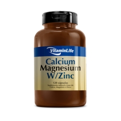 Calcium Magnesium W/Zinc (Cálcio + Magnésio com Zinco) - VitaminLife - 120 Cápsulas
