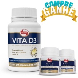 Compre Vita D3 (60 Cápsulas) - Vitafor e Ganhe 2 amostras