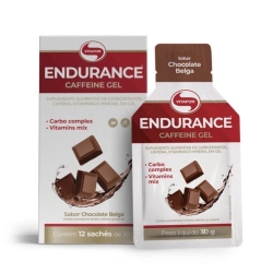 Endurance Caffeine Gel Sabor Chocolate Belga (Cx com 12 Sachês de 30g) - Vitafor