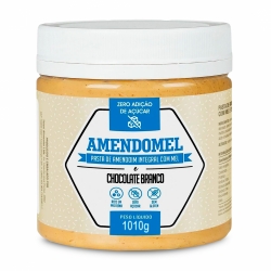 Pasta de Amendoim Integral com Mel Sabor Chocolate Branco (1010g) - AmendoMel