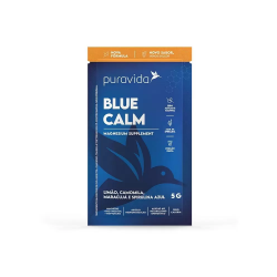 Blue Calm Sabor Limão, Camomila, Maracujá e Spirulina Azul (1 Sachê de 5g) - Pura Vida