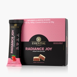 Radiance Joy Vegan Protein Bar Sabor Berries White Chocolate (Cx com 8un de 50g) - Essential Nutrition