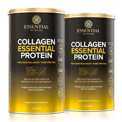 Kit 2unid Collagen Essential Protein Sabor Frutas Tropicais (417,5g) - Essential