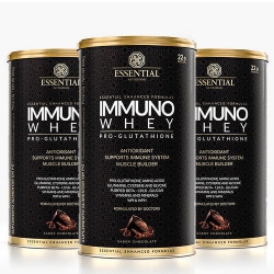 Kit 3unid Immuno Whey Pro-Glutathione Sabor Chocolate (465g) - Essential