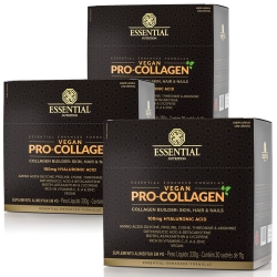 Kit 3unid Vegan Pro-Collagen Box sabor Laranja com Cenoura (30 Sachs de 11g) - Essencial