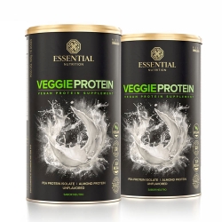 Kit 2unid Veggie Protein Sabor Neutro - Protena 100% Vegetal (450g) - Essential