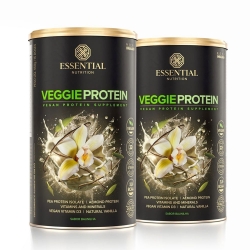 Kit 2unid Veggie Protein Sabor Baunilha - Protena 100% Vegetal (450g) - Essential