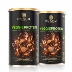 Kit 2unid Veggie Protein Sabor Cacao - Protena 100% Vegetal (450g) - Essential