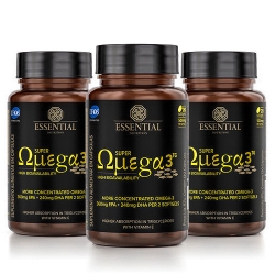 Kit 3unid Super Omega 3 500mg (120 caps) - Essential Nutrition
