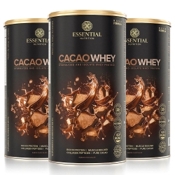 Kit 3unid Cacao Whey Hidrolisado (840g) - Essential