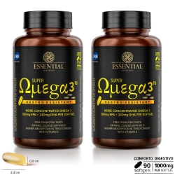 Kit 2unid Super mega 3 Gastro Resistant (90 Cpsulas) - Essential Nutrition