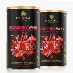 Kit 2unid Red Berry Whey Sabor Frutas Vermelhas (450g) - Essential