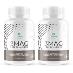 Kit 2unid 3MAG Pool de Magnsio (90caps) - Central Nutrition