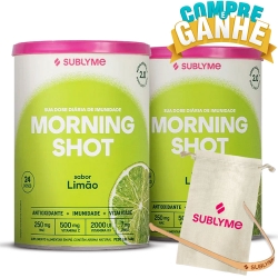 Kit 2uni Morning Shot Sabor Limo (144g) - Sublyme Ganhe 1 Raspador de Lngua