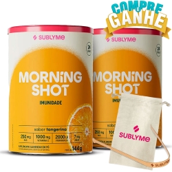 Kit 2unid Morning Shot Sabor Tangerina (144g) - Sublyme Ganhe 1 Raspador de Lngua