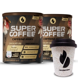 Compre 2un SuperCoffee Sabor Lngua de Gato 220g) - Caffeine Army e Ganhe Copo