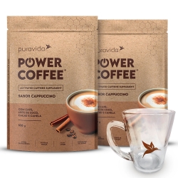Compre 2unid Power Coffee Sabor Cappuccino (180g) - Pura Vida e Ganhe Xcara