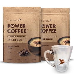 Compre 2unid  Power Coffee Sabor Chocolate (180g) - Pura Vida e Ganhe Xcara