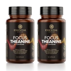 Kit 2unid Focus Theanine + Caffeine (60caps) - Essential Nutrition