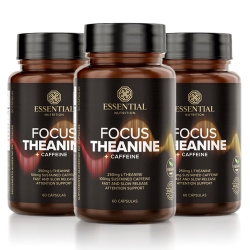 Kit 3unid Focus Theanine + Caffeine (60caps) - Essential Nutrition