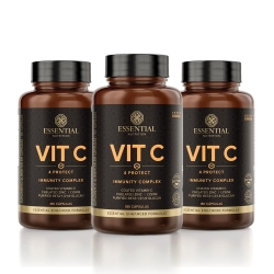 Kit 3un Vit C 4 Protect (180 caps) - Essential Nutrition