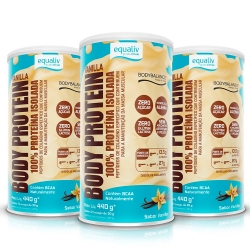 Kit 3uni Body Protein Sabor Vanilla (440g) - Equaliv