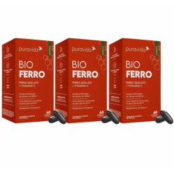Kit 3unid Bio Ferro (60 Caps) - Pura Vida