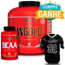 W Gold 2,3Kg (Morango) + BCAA Top 120 Cpsulas Integralmdica Grtis 1 Camiseta Futebol Americano Darkness