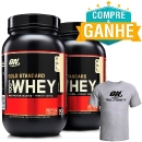 Whey Protein 100% Gold Standard Optimum Nutrition - 2 Unidades 900g (cada) Grátis 1 Camiseta Whey Protein 100% Gold Standard Optimum Nutrition - 2 Unidades 900g (cada) Grátis 1 Camiseta