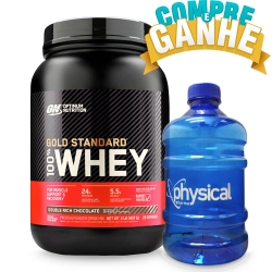 Compre 100% Whey Protein Gold Standard (909g) Optimum Nutrition e Ganhe Galão 1L