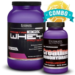 Combo Verão Prostar: Prostar Whey Protein (907g) - Ultimate Nutrition + Creatina 300g - Ultimate Nutrition