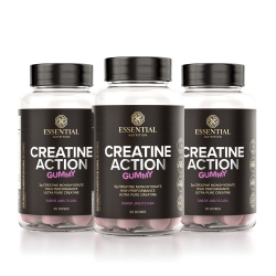 Kit 3un Creatine Action (60 Gomas) - Essential Nutrition