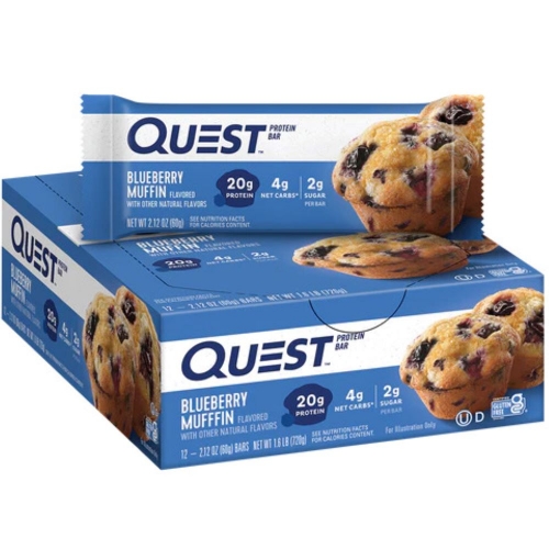 Quest Bar - Protein Bar Sabor Blueberry Muffin (Caixa c/ 12 Unidades de 60g cada) - Quest Nutrtion