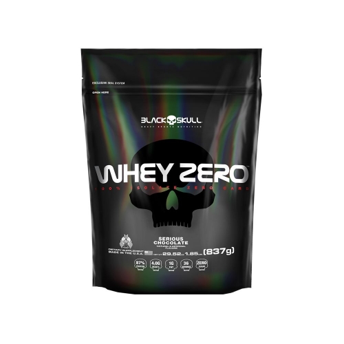 Whey Zero Refil Sabor Chocolate (837g) - Black Skull