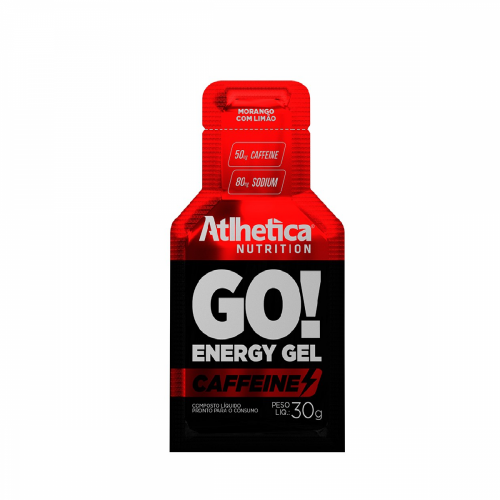 Go Energy Gel Caffeine- Atlhetica - Morango com Limão - 30g