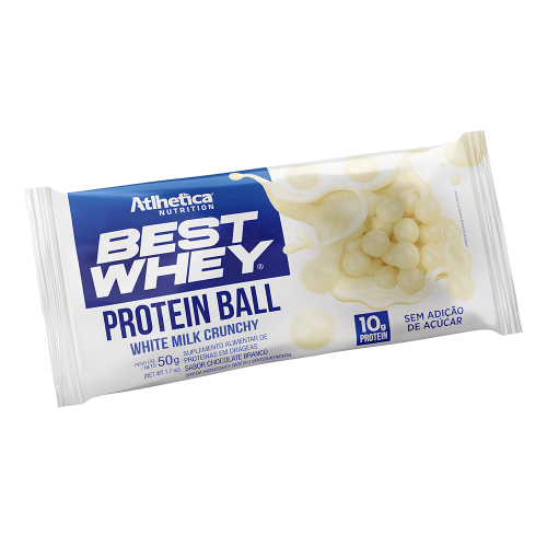 Best Whey Protein Ball Sabor White Milk Crunchy (1 Unidade de 50g) - Atlhetica Nutrition