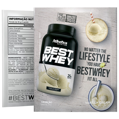 Best Whey  Sabor Baunilha (35g Sachê) - Atlhetica Nutrition