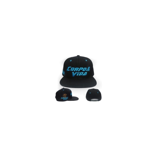 Boné - Snapback  -  Preto Logo Azul - Corpo & Vida