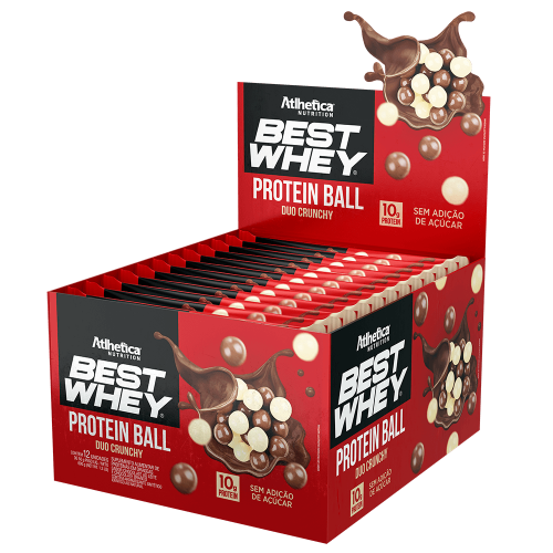 Best Whey Protein Ball Sabor Duo Crunchy (1 Cx c/ 12 Unidades de 50g) - Atlhetica Nutrition