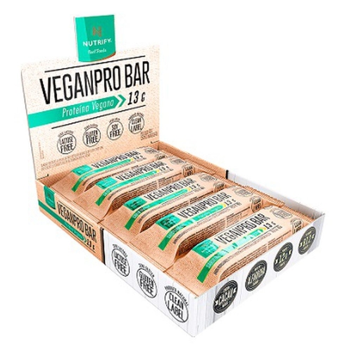 Veganpro Bar Sabor Baunilha (Caixa 10 Unidades de 40g) - Nutrify
