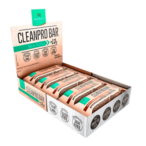 Cleanpro Bar - Chocolate com Cranberry e Castanha de Caju - Caixa 10 Unidades - Nutrify