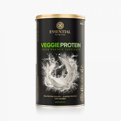 Veggie Protein - Proteína 100% Vegetal Sabor Neutro (405g) - Essential