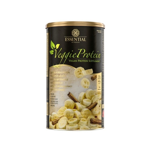 Veggie Protein - ProteÃ­na 100% Vegetal Sabor Banana e Canela (462g) - Essential