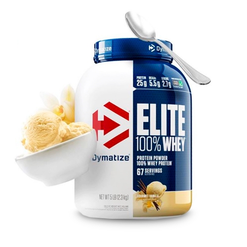 Elite 100% Whey Protein sabor Baunilha (2.3kg) - Dymatize
