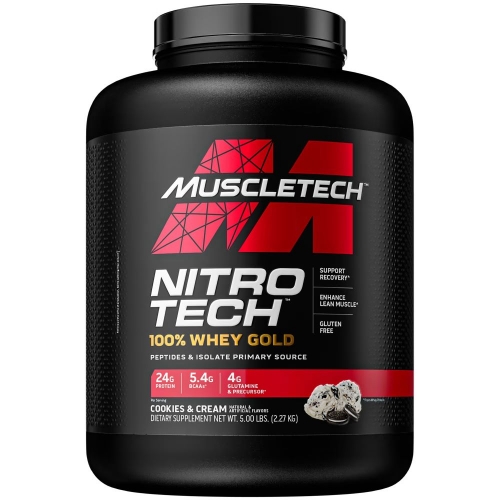 Nitro Tech 100% Whey Gold Sabor Cookies & Cream (2,27kg) - Muscletech