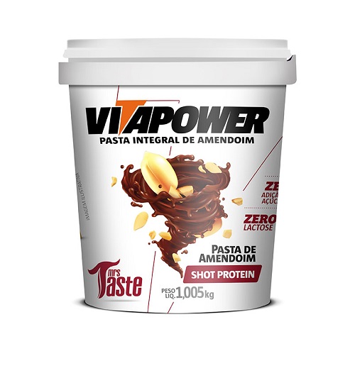 Pasta de Amendoim Integral Shot Protein (1kg) - VitaPower - Corpo