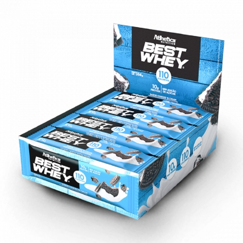 Best whey Bar Sabor Cookies (Cx c/ 12 unidades) - Atlhetica Nutrition