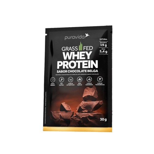 Whey Protein Grassfed Sabor Chocolate (1 Sachê de 30 g) - Pura Vida