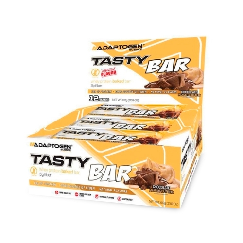 Tasty Bar Sabor Chocolate c/ Amendoim (Cx c/ 12 unidades de 51g cada) - Adaptogen Val: 08/2021